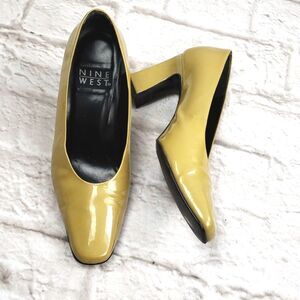 Nine West Women's Gold Metallic Patent Heels 6.5M